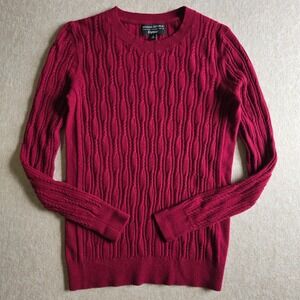 Banana Republic Flipucci Cable Knit Sweater Sz M Fitted Preppy Academia Cashmere